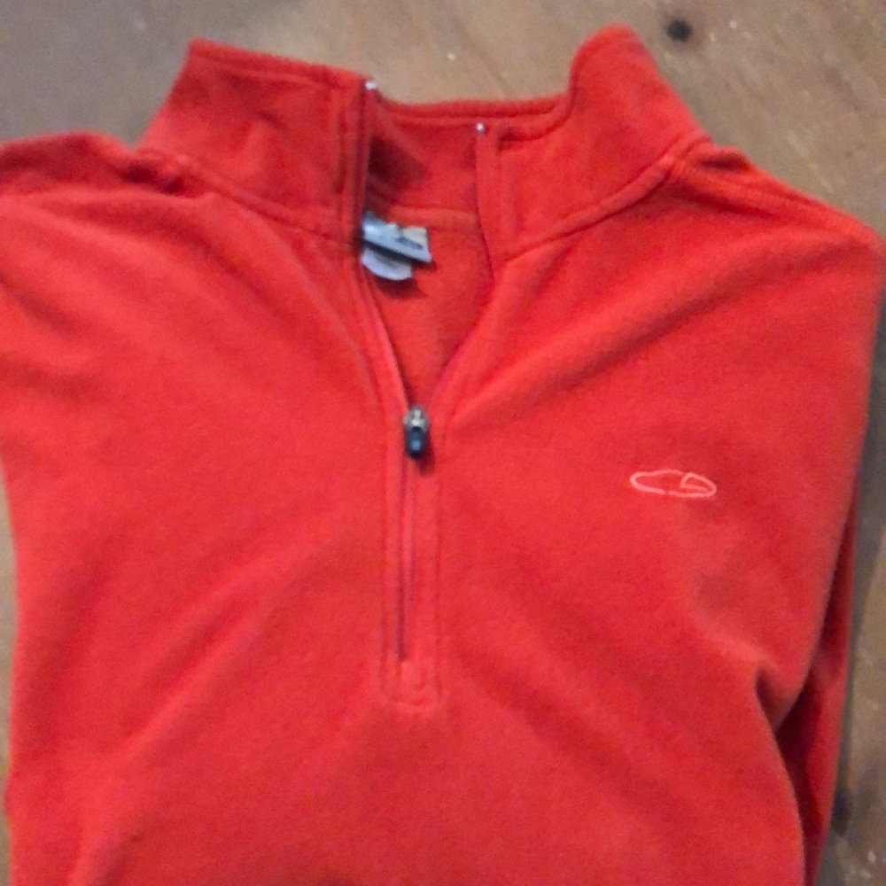 Men’s L champion 1/4 zip fleece-orange
